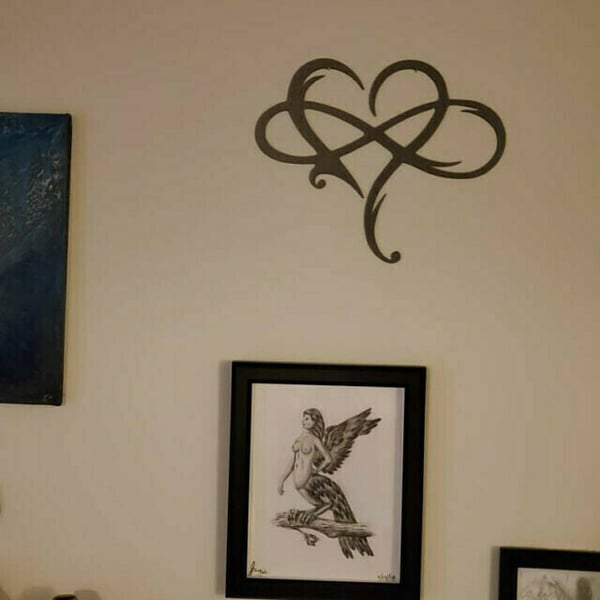 Romantic Metal Heart Wall Art