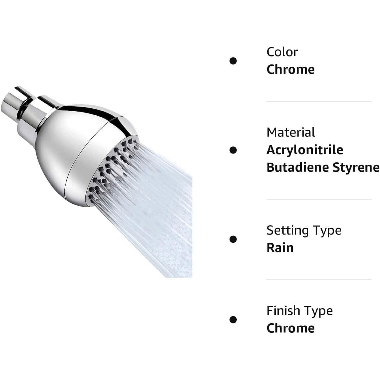 Powerful 3 Shower Head with Anti Clog Brass Fixing