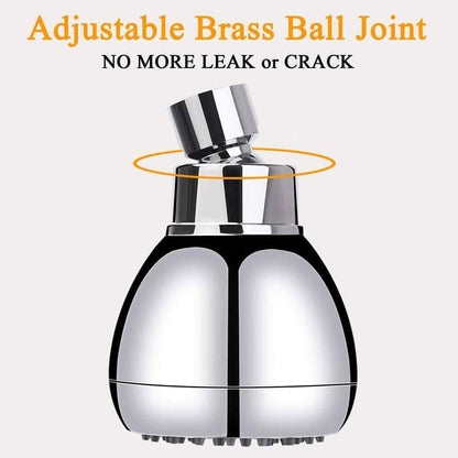 Powerful 3 Shower Head with Anti Clog Brass Fixing