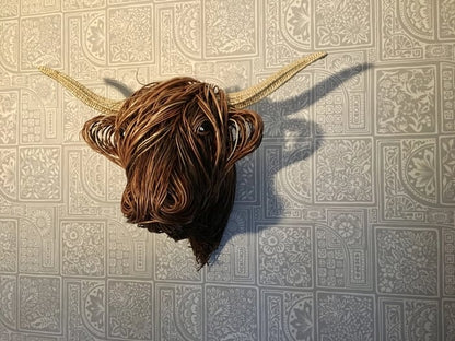 Rustic Farm Cow Head Wall Art Decoration