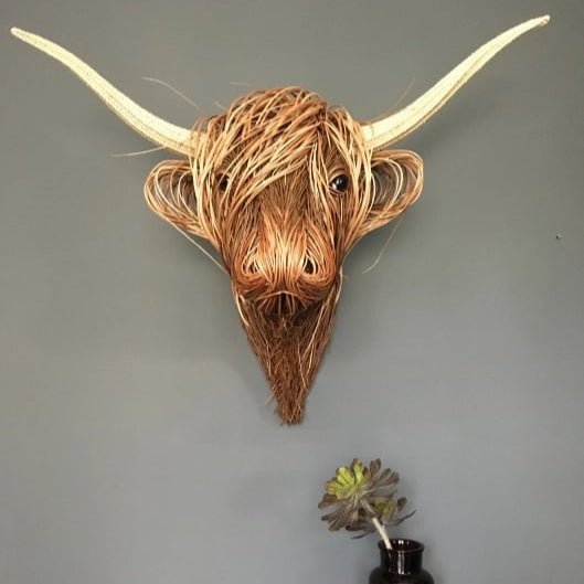 Rustic Farm Cow Head Wall Art Decoration
