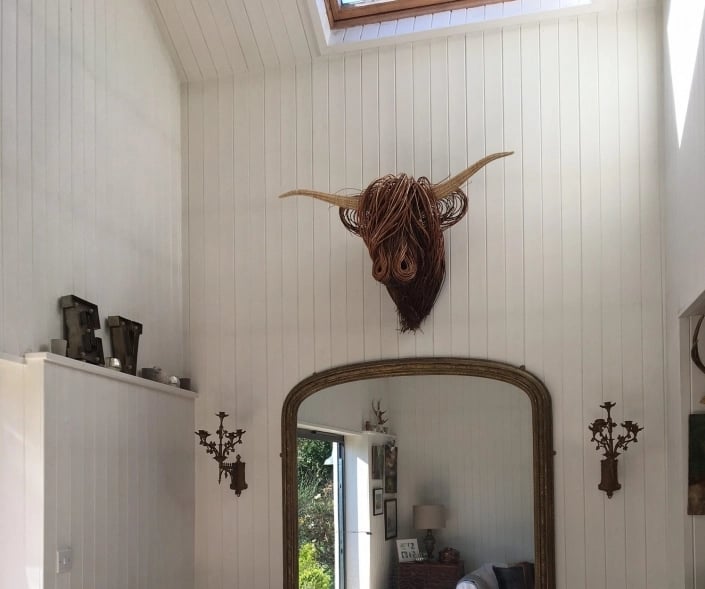 Rustic Farm Cow Head Wall Art Decoration