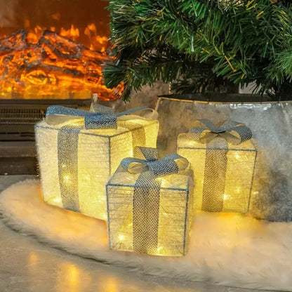 Bright Christmas Gift Boxes Set of 3