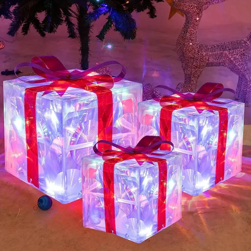 Bright Christmas Gift Boxes Set of 3