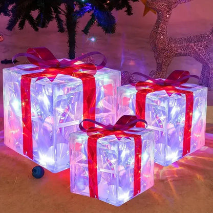 Bright Christmas Gift Boxes Set of 3