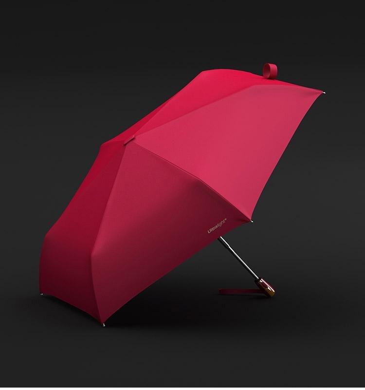 Compact Waterproof Pink Travel Umbrella