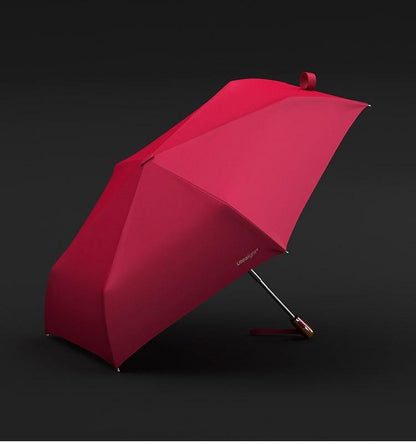 Compact Waterproof Pink Travel Umbrella