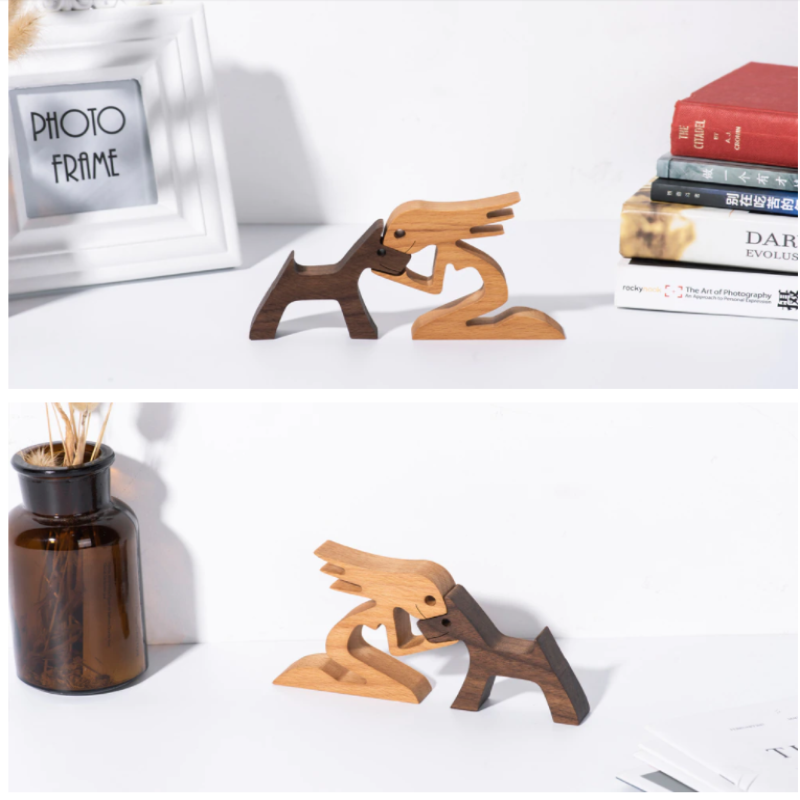 Unique Handcrafted Wood Decor Sculpture