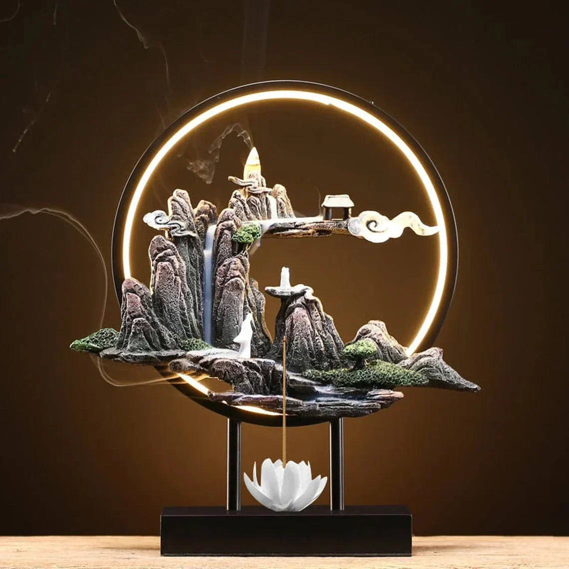 Fragrant Incense Lamp with Scenic Landscape