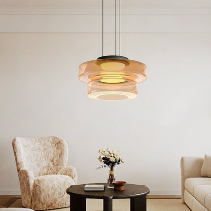 Contemporary Glass Hanging Lamp in Minimalist Design
