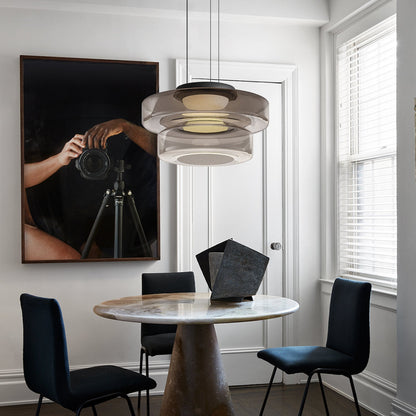 Contemporary Glass Hanging Lamp in Minimalist Design