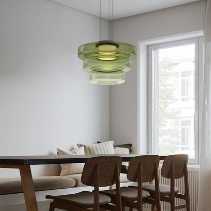 Contemporary Glass Hanging Lamp in Minimalist Design