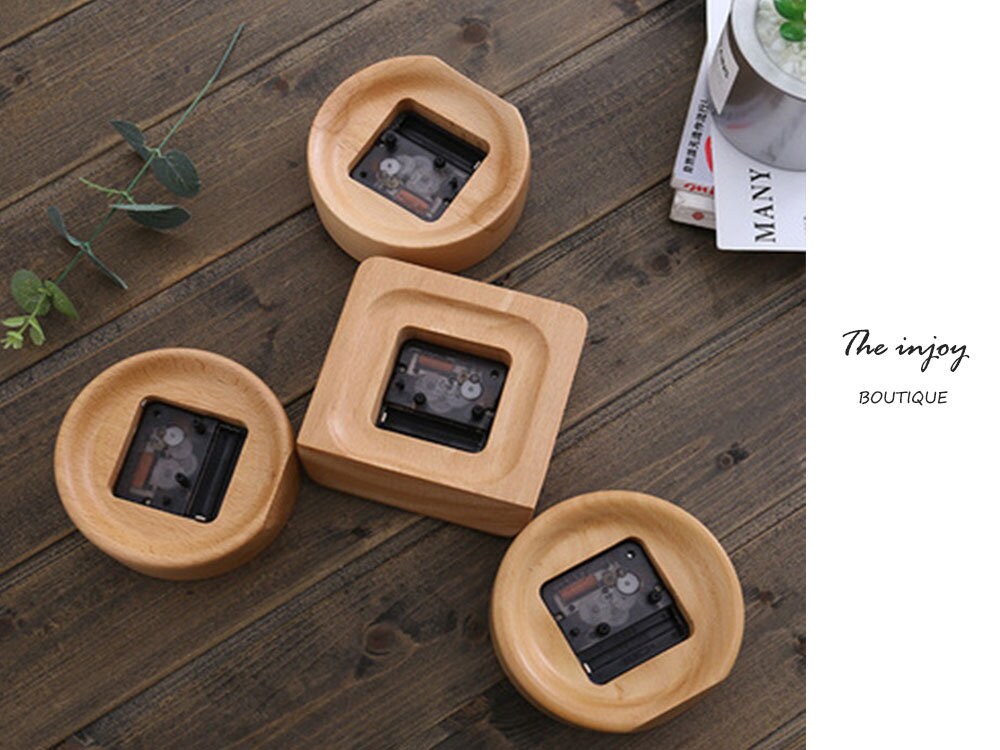 Compact Wooden Digital Clock for Bedside Table