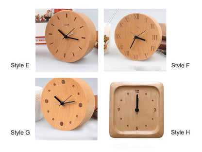 Compact Wooden Digital Clock for Bedside Table