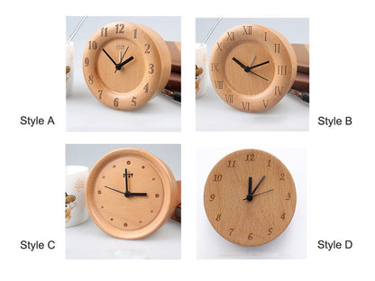 Compact Wooden Digital Clock for Bedside Table