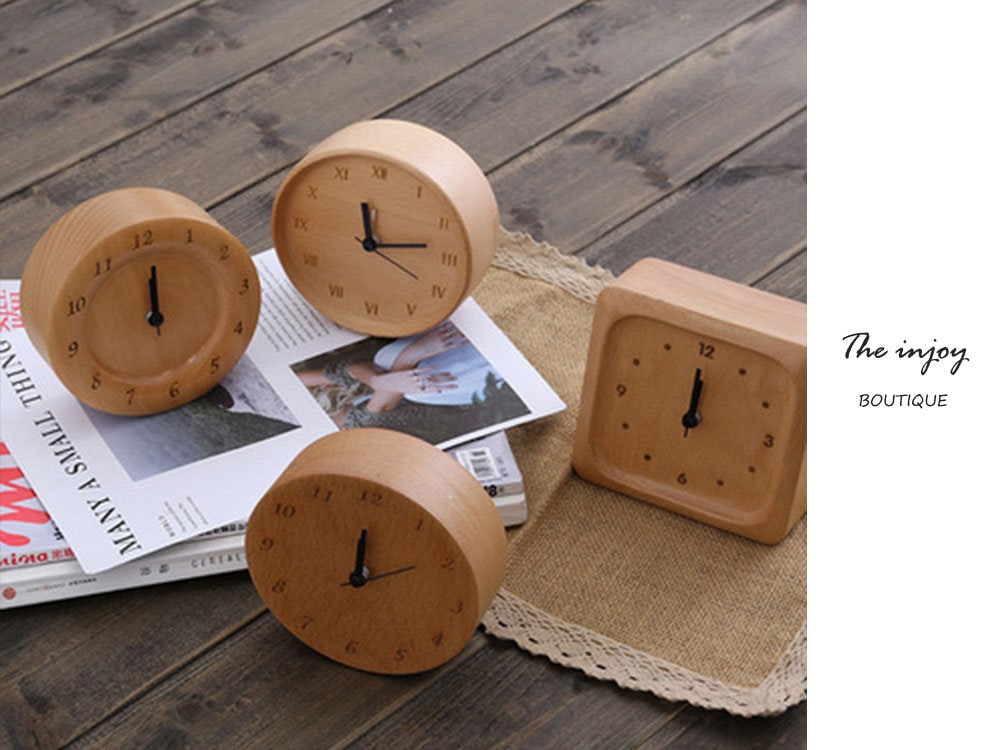 Compact Wooden Digital Clock for Bedside Table - Befez