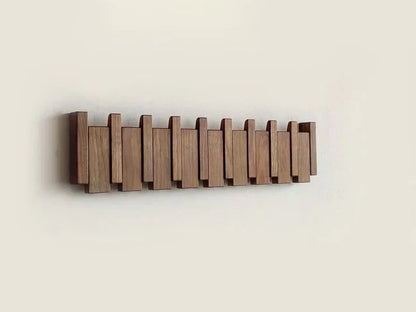 Rustic Wood Piano Coat Stand