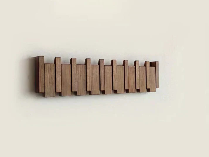 Stylish Wood Coat Stand with Storage Hooks