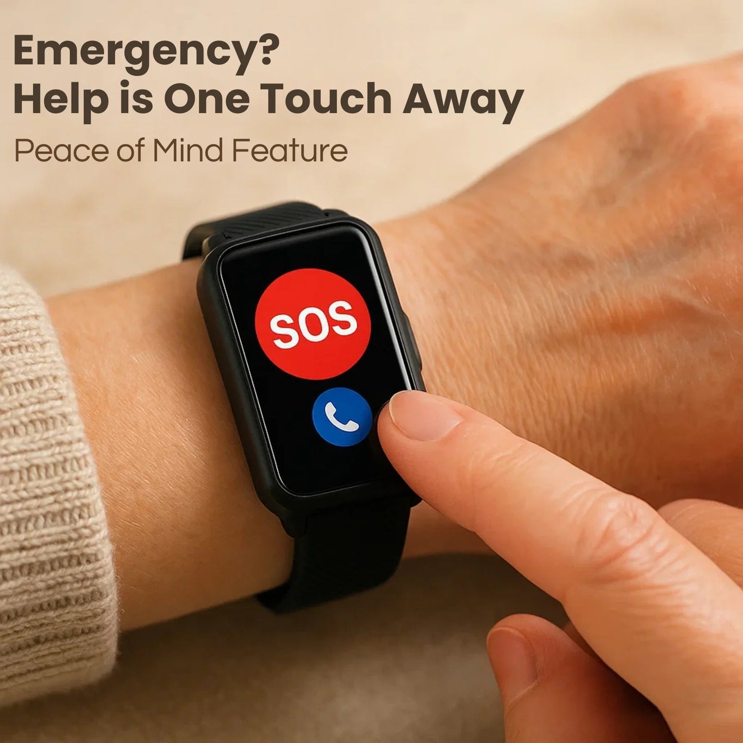 Elderly Safety Alert Smart Watch
