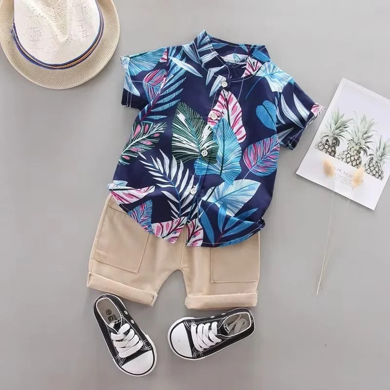 Cute Baby Boy Summer Romper Set 2 Piece