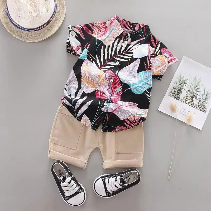 Cute Baby Boy Summer Romper Set 2 Piece