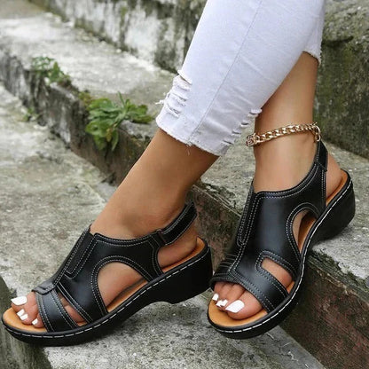 Luxurious High Heel Wedge Sandals