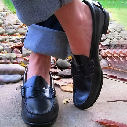 Classic Vintage Faux Leather Slip On Loafers - Befez