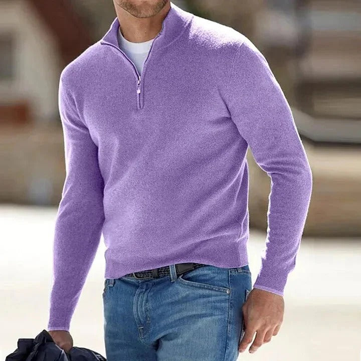 Soft Crew Neck Cashmere Sweater for Men