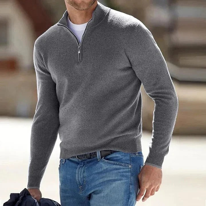 Soft Crew Neck Cashmere Sweater for Men