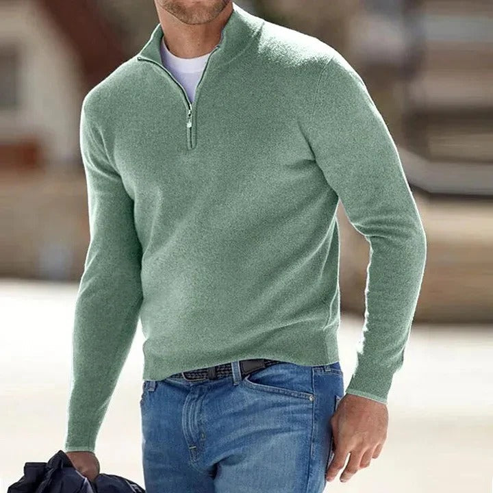Soft Crew Neck Cashmere Sweater for Men