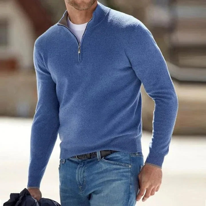 Soft Crew Neck Cashmere Sweater for Men