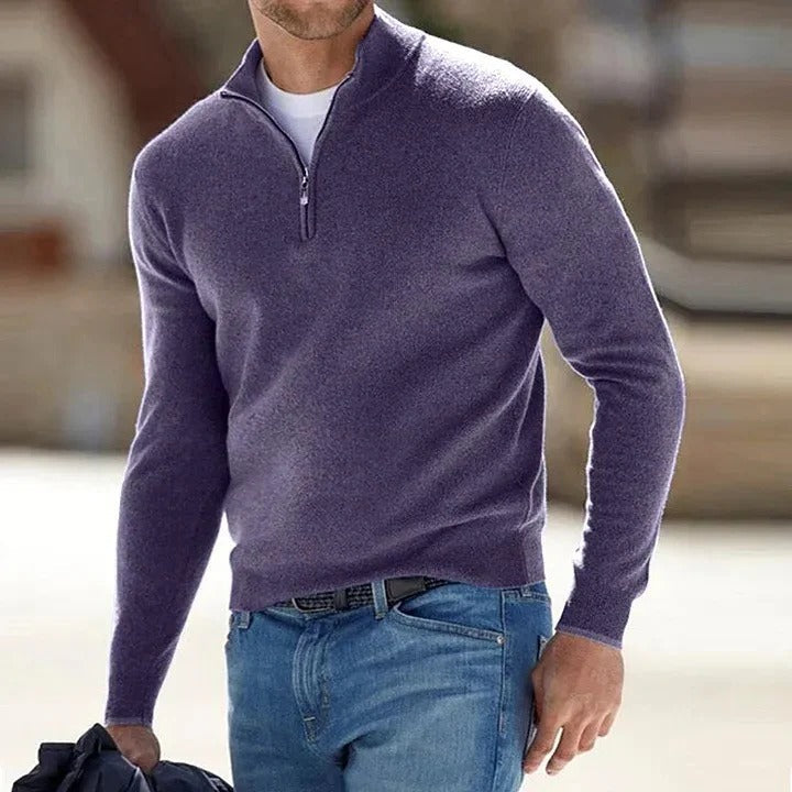 Soft Crew Neck Cashmere Sweater for Men