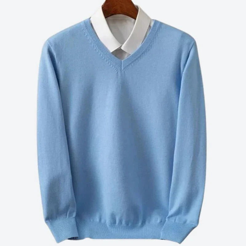 Men's Warm Crew Neck Cashmere Pullover Sweater