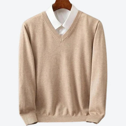 Men's Warm Crew Neck Cashmere Pullover Sweater - Befez