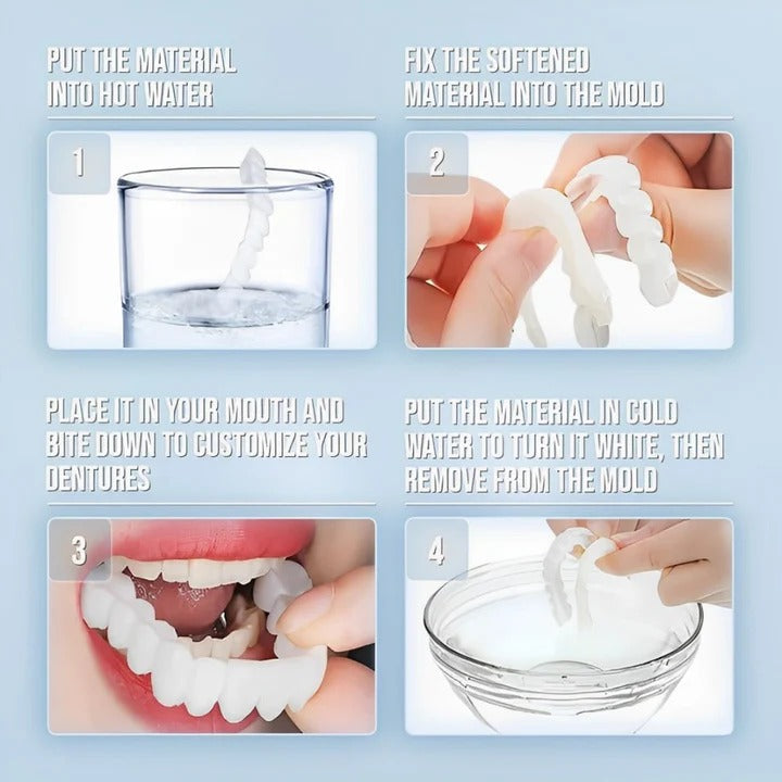Reusable Snap On Smile Veneers for Top and Bottom Teeth
