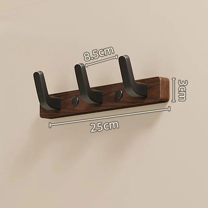 Stylish Wooden Coat Rack with Metal Hooks - Befez