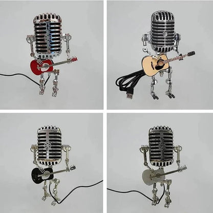 Retro Robot Desk Lamp with Music Theme Design