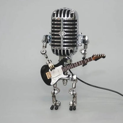 Retro Robot Desk Lamp with Music Theme Design