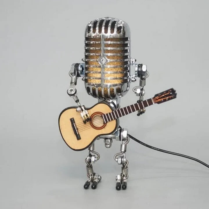 Retro Robot Desk Lamp with Music Theme Design - Befez