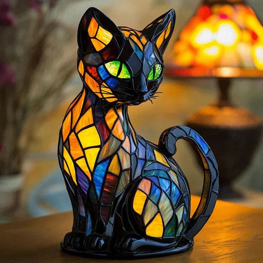 Colorful Feline Accent Table Lamp - Befez