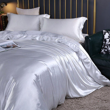 Soft 4-Piece Satin Bedding Set with Pillowcases - Befez