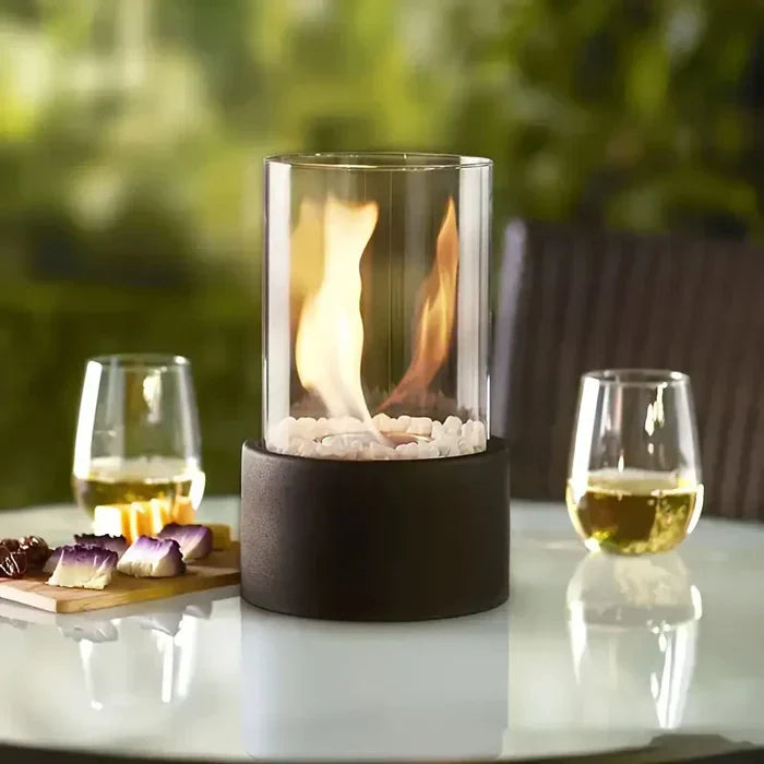 Compact Outdoor Table Top Fire Pit Lantern