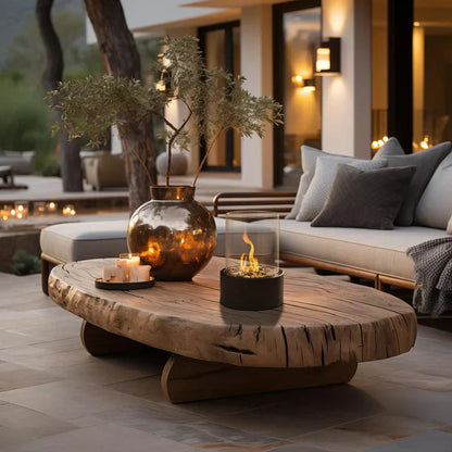 Compact Outdoor Flame Table Lamp