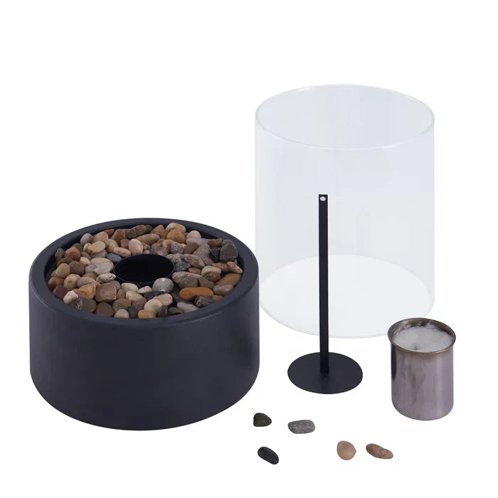 Warm Ambient Tabletop Fire Pit Lantern for Home Decor