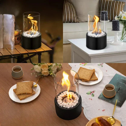 Compact Outdoor Table Top Fire Pit Lantern