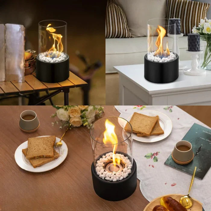 Compact Outdoor Flame Table Lamp
