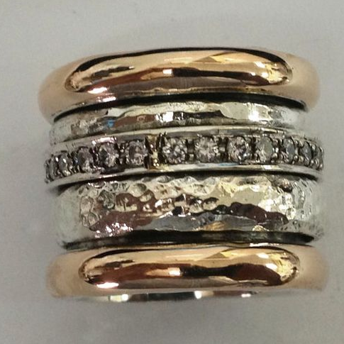Luxurious Piled Gold Band Ring Vintage Design - Befez
