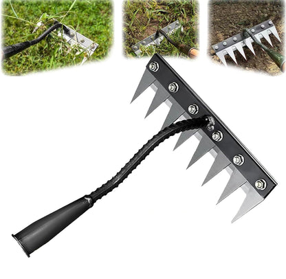 Heavy Duty Garden Rake, Hand Weeder Tool