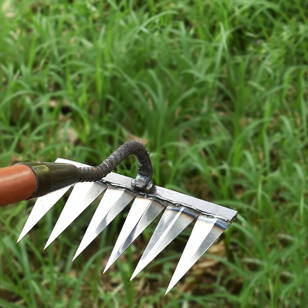 Heavy Duty Garden Rake, Hand Weeder Tool