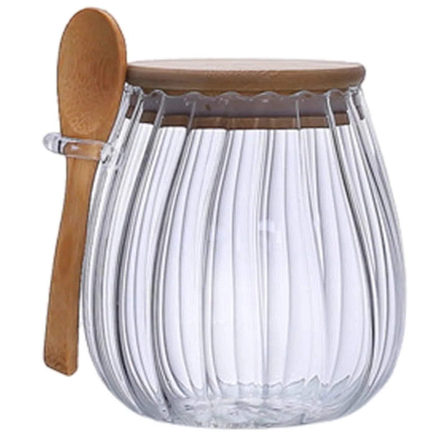 Airtight Kitchen Storage Jar with Lid and Spoon